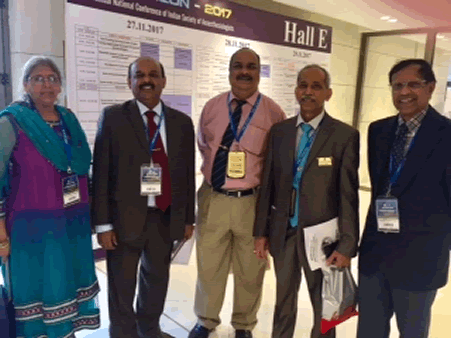 Bhavani Kodali at Indian society of Anesthesiologists Meeting 2017